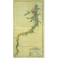 Карта грунтов Кольского залива 1909 г. Дерюгина