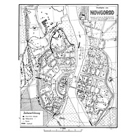 Немецкий план Великого Новгорода времен Второй Мировой войны