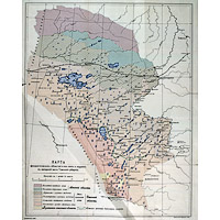 Карта флористических областей запада Томской губернии 1913 г.