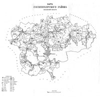 Карта Сосновоборского района Пензенской области 1972 г.