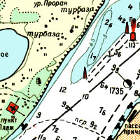 Карта глубин куйбышевского водохранилища тольятти для рыболовов Карта глубин Куйбышевского и Саратовского водохранилищ в районе Самарской луки с
