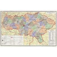 Административная карта Саратовской области 1987 года