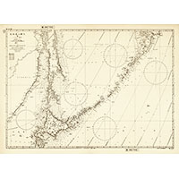 Японская карта Сахалина и Курил 1932 года