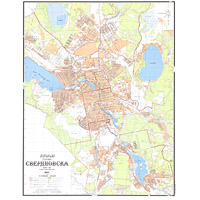 Старая карта Екатеринбурга (Свердловска)