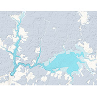 Карта глубин Яузского водохранилища