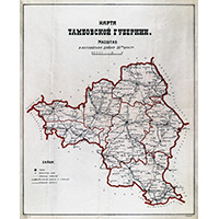 Карта Тамбовской губернии 1923 года