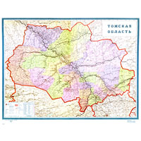 Административная карта Томской области 1957 г.