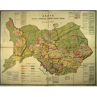 Карта Томского и Мариинского уездов 1909 года картографа Яковенко