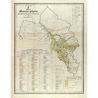 Карта Томской губернии с показанием границ волостей 1923 года