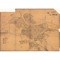 Схематический план города Тюмени 1941 года