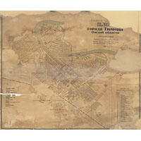 Старая карта Тюмени