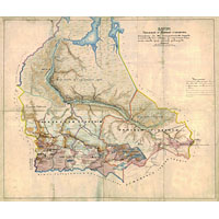 Карта Тобольской и Томской губерний 1874 года