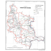 Карта Симбирской губернии 1859 года