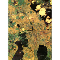 Спутниковая карта Челябинска в 1993 году