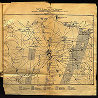 Карта полезных ископаемых Челябинского района 1936 г.