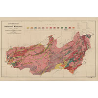 Геологическая карта южного Забайкалья 1898 г. на французском