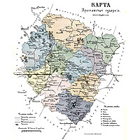 Карта Ярославской губернии из книги Критского