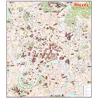 Панорамный план Москвы 1974 года
