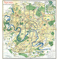 Москва. Схема маршрутов городского транспорта 1966