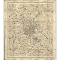 Карта Москвы и окрестностей ГК ВСНХ-СССР 1927 года