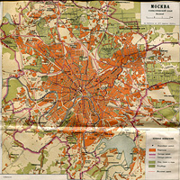 Схематический план Москвы из БСЭ 1938 года