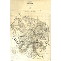 План Москвы с показанием разлива рек в 1908 и 1926