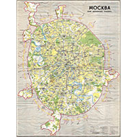 Схема маршрутов пассажирского транспорта Москвы 1987