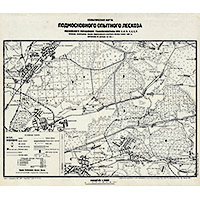 Карта Подмосковного опытного лесхоза 1935 года