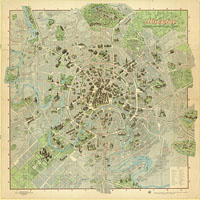 Иллюстрированный план Москвы 1957 г. Мосгоргеотрест.