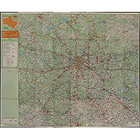 Автодорожная карта Московской области 1989 года