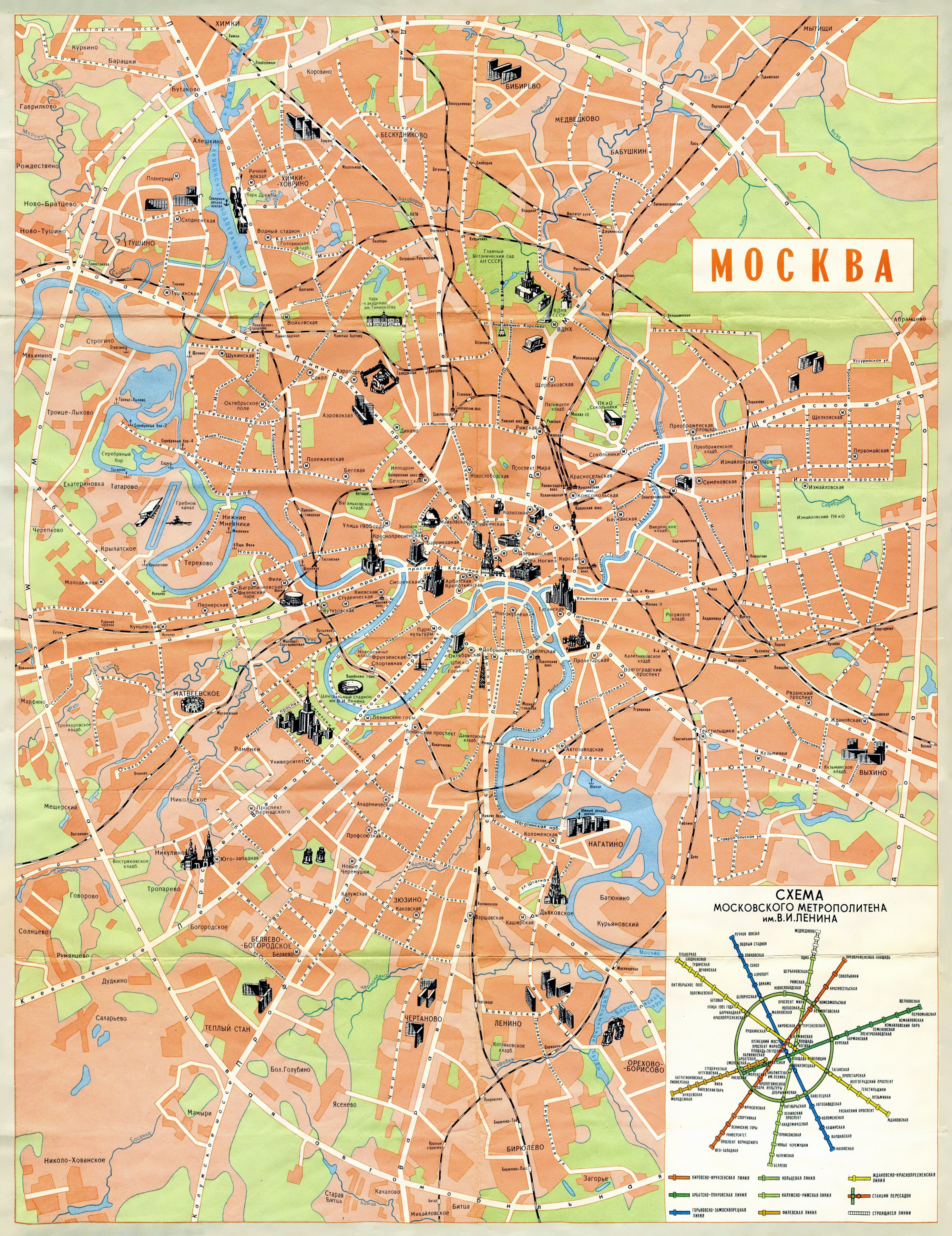 Как выглядит москва на карте