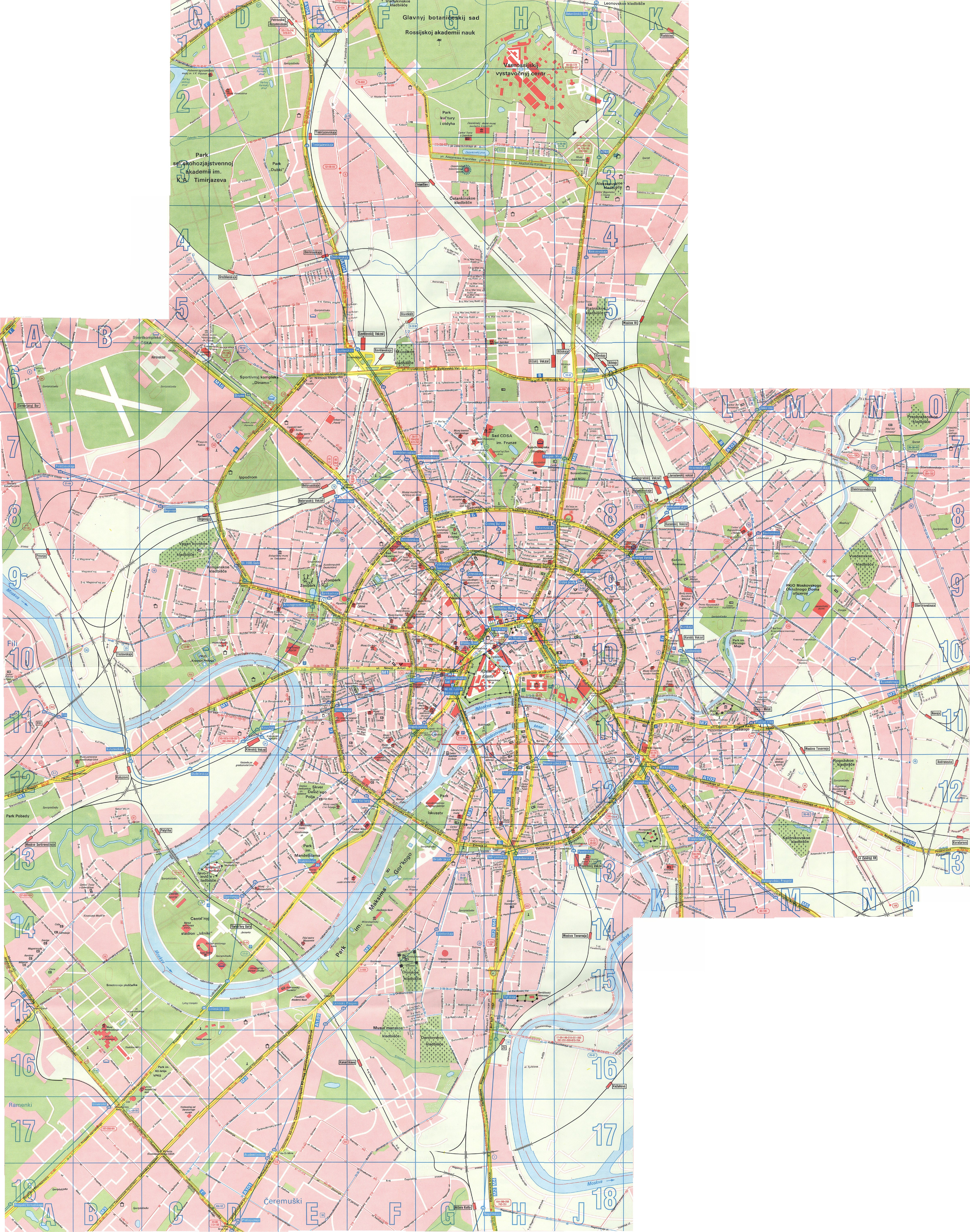 Карта Москвы 1994 года