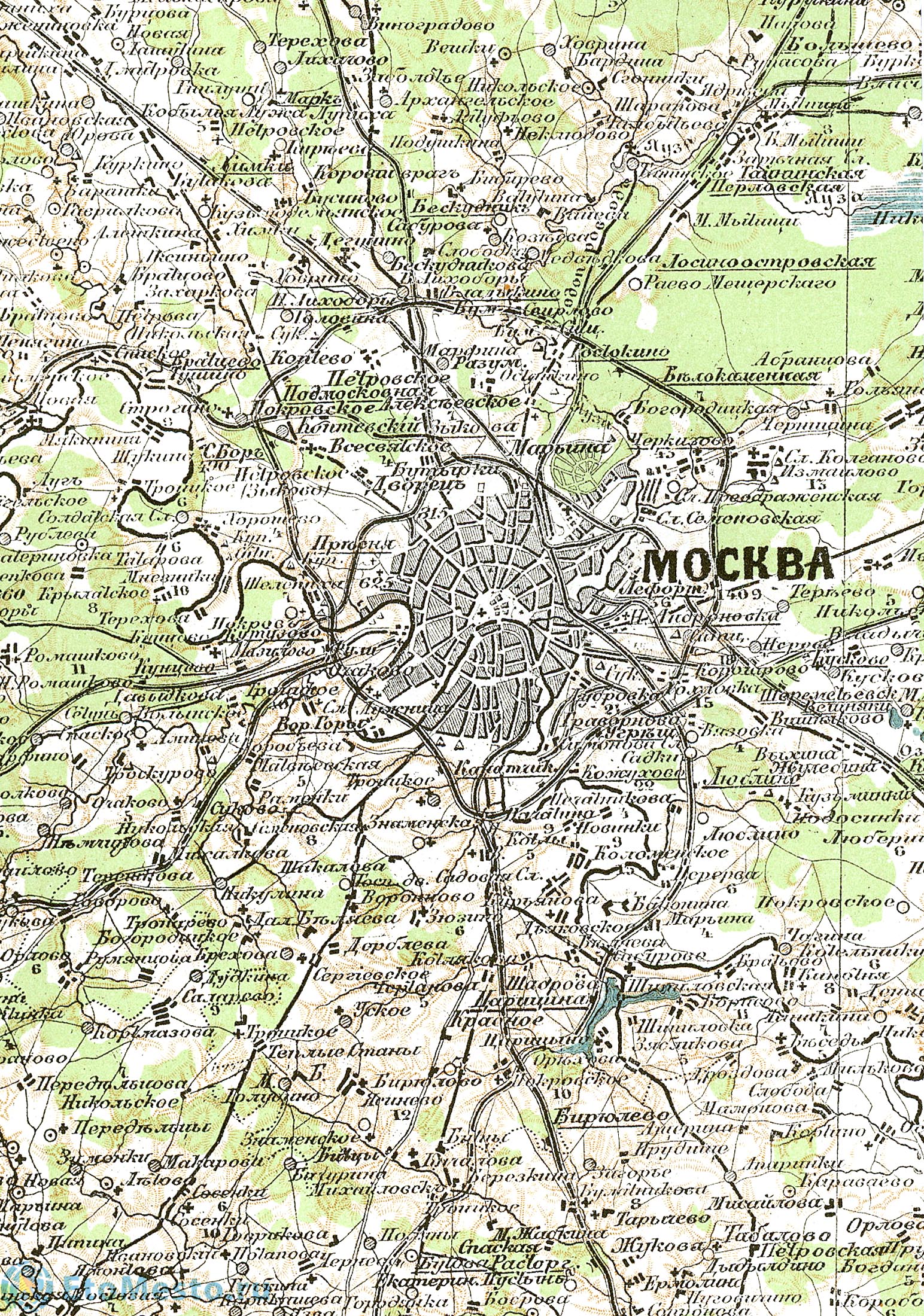 Карта ближнего подмосковья