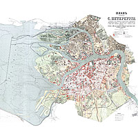 Старая карта Петербурга
