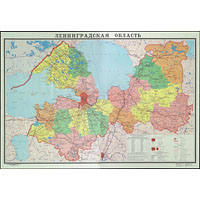 Административная карта Ленинградской области 1984 года