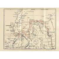 Маршрутная карта путешествия Фритьофа Нансена по Карскому морю в 1913 г.
