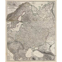 Карта Европейской России 1875 года из Stielers Handatlas