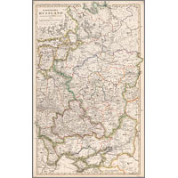Карта Европейской России 1825 года из Stielers Handatlas
