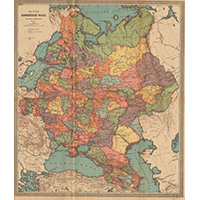 Карта Европейской России 1918 года Ильина
