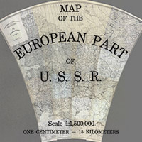 Американская карта Европейской части СССР 1938 года