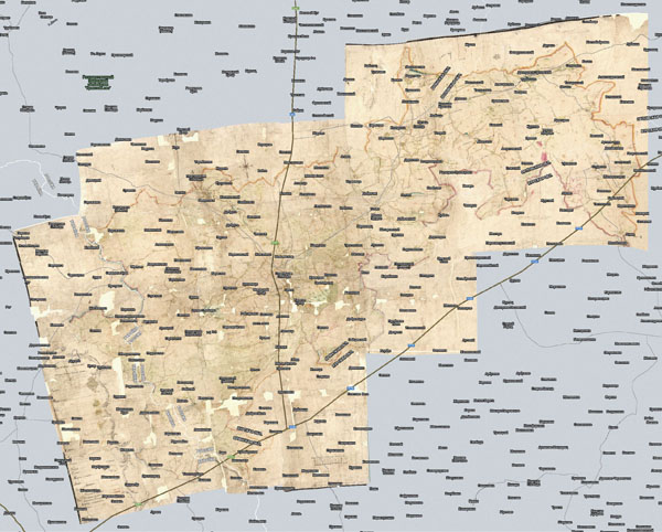 Территория охвата карты