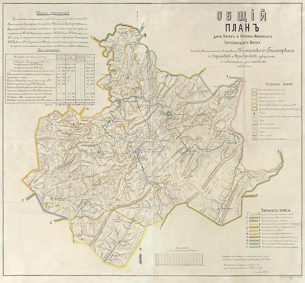 План дач Катав и Юрюзань-Ивановского горнозаводского округа