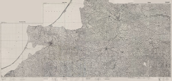 Немецкая карта километровка Восточной Пруссии 1934 года