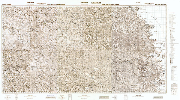 Немецкая карта центра Кемского района Карелии 1941 года