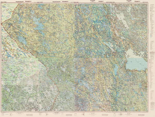 Немецкая карта юга Муезерского района Карелии 1941 года
