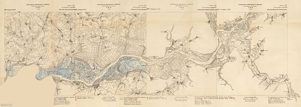 Карта низовьев Камы до затопления Куйбышевским водохранилищем
