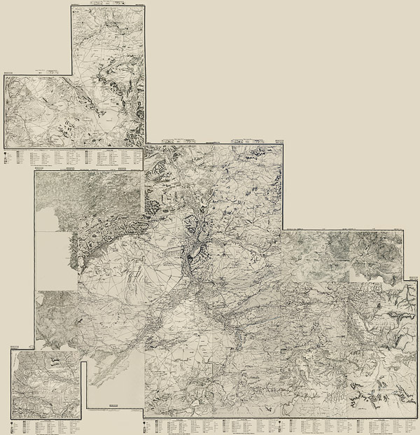 Топографическая карта части Минусинского уезда 1914 года