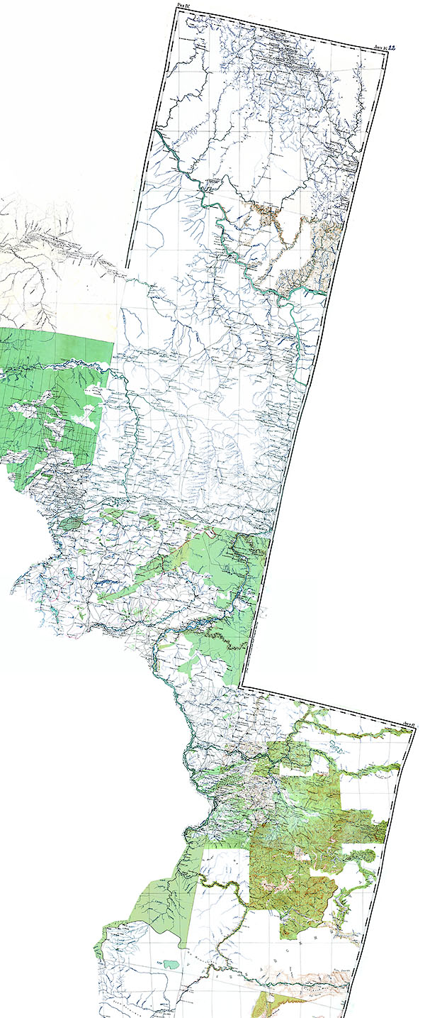 Специальная карта Западной Сибири - запад Красноярского края