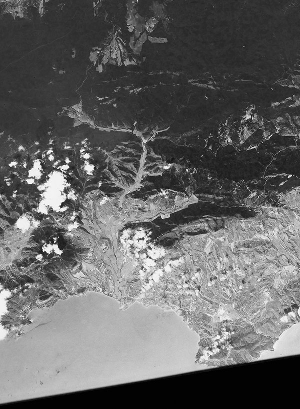 Спутниковая карта Судака 1968 года