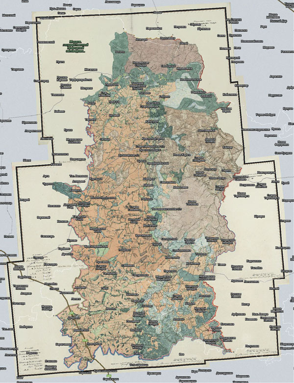 Территория охвата карты